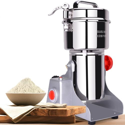 ylpddmm 1000g 2000g 2500g 4500g Molino de Cereales Eléctrico，Molinillo Semillas,Máquina de Moler para Hierba Café Maíz Especias Hogar,1000g