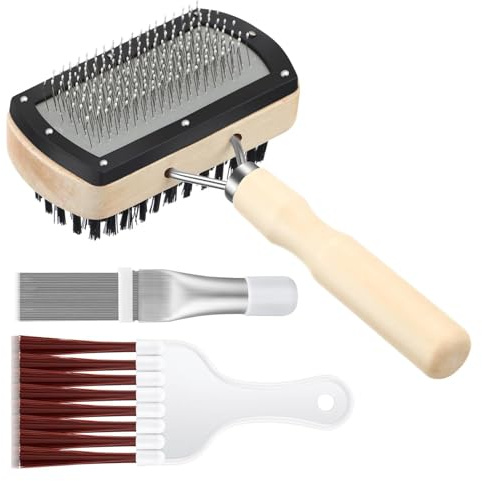 Lnhgh - Limpiador de rejilla de aire acondicionado, limpiador de aire acondicionado, kit de limpieza AC de 3 piezas, kit de limpieza de aire acondicionado, cepillo de bobina de CA para condensador,