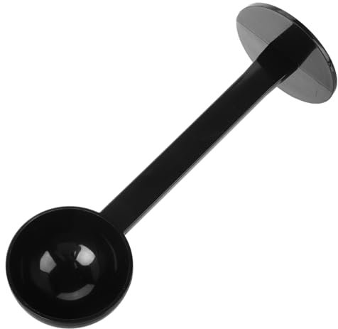 Angoily 2-in-1 Coffee Measuring Scoop and Ground Press Tool Plastic Espresso Spoon for Coffee Beans Tamper Pressed Bottom for Espresso Machines