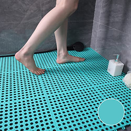 YJYJY 9 Pack Interlocking Floor Mat Restaurant Kitchen Mat with Drain Holes for Floor Anti Fatigue Bar Mat Door Mat Non
