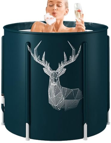 Vasca da bagno per doccia – Vasca fredda fredda | Vasca da bagno pieghevole per il sudore | Vasca da bagno portatile | Vasca da bagno pieghevole leggera | Vasca da bagno per adulti salvaspazio | Vasca