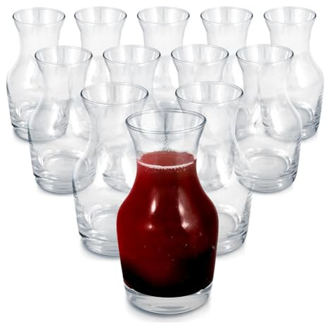 Faeymth Weinkaraffe Aus Glas, 170 Ml, Kleine Karaffe für Wein, Verkostung, Champagner, Weinkaraffe Aus Glas, Dekanter für Individuelles Einschenken, 12 Stück