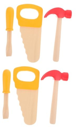 GETAJGHSD 2 Sets Holzbearbeitungswerkzeug Set, Kleinkindhammer, Kinder Holzschraubendreher, Holz Kinderwerkzeuge, Spielzeugwerkzeug, Spielzeug Konstruktionswerkzeuge, Spielwerkzeuge,