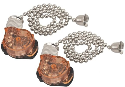 Giyofom 2 Interrupteurs de Ventilateur de Plafond E87438, Interrupteur à Chaîne Électrique pour Lampes Murales, Éclairage de Placard et plus Encore