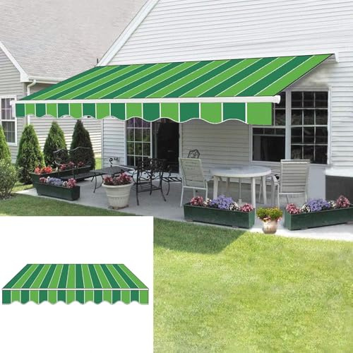 Wasserdichter Ersatzstoff für Markisen, Terrassenmaterial, Sonnenschutz, Abdeckung für Fenster und Türen, Marktschirm für Schatten und Regen (F 4 x 3 m)