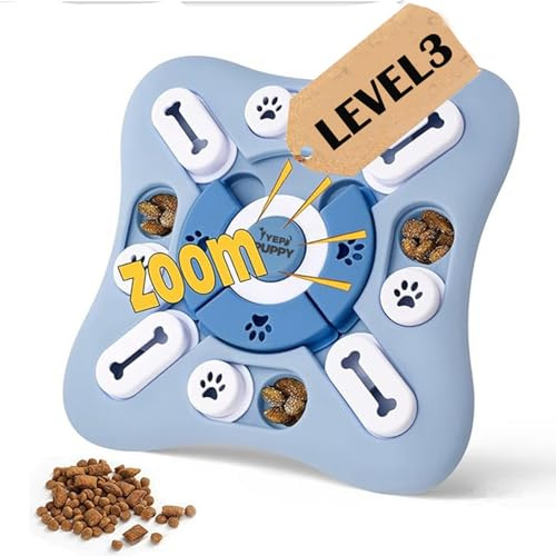 YEPPUPPY Hunde Denkspielzeug – Intelligentes Puzzle für Nasenarbeit & Beschäftigung, Welpenspielzeug ab 2 Stufen, robust & interaktiv, Geduldsspiel, Geschenk für Hunde (SkyBlue)