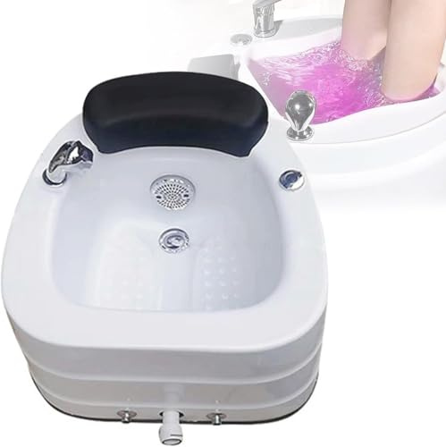 Tragbare Pediküre-Fuß-Spa-Badewanne, Pediküre-Schüssel, Fußbad, Fuß-Spa-Wanne, Pediküre-Badewanne, Acryl-Pediküre-Stuhl, Shampoo, Spüle, Spüle, Spa, Fußdusche, Waschsalon