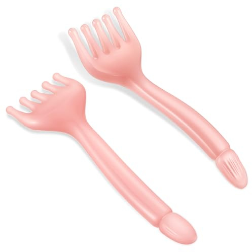 WJIAAA Juego de 2 cepillos de masaje para cuero cabelludo, peine de resina Gua Sha con 5 garras, 16,5 pulgadas (16,5 cm) para masaje facial, cabeza y cuello, drenaje linfático