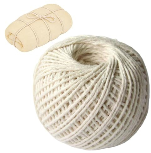 Hilos De Carnicero De Algodón 85m, Cordel De Cocina De 2mm Resistente, Hilos Para Atar Carne, Y Salchichas, Cuerda Multiusos Apta Para Alimentos Para Cocinar, Barbacoa Y Manualidades