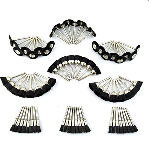 Merryland Spazzole Nylon per Lucidare per Dremel 72pcs, Spazzole Circolari, a Tazza e a Pennello 24pcs, Mini Utensili Rotanti Accessori Elettrici DIY, RMTA072C3