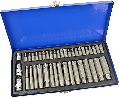 JOMAFA - JUEGO DE PUNTAS 41 PIEZAS TORX, XZN SPLINE Y ALLEN HEXAGONAL ACERO CR-V…
