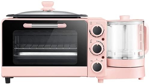 CAZARU Horno de microondas multifunción de 7L Mini Horno eléctrico automático para cocinar en casa, Control de Temperatura Libre, 1050W Happy Life