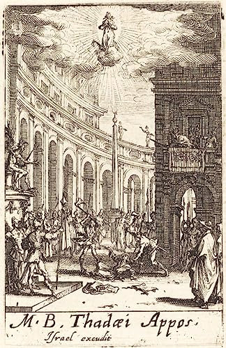 DOeraa Leinwandbilder Bild Poster Kunstdrucke Ölgemälde das Martyrium des Heiligen Thaddäus von Jacques Callot für Wanddekoration 60x90cm