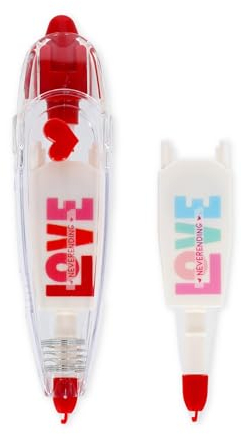 Legami - Decoration Tape Pen, Nastro Decorativo Tema Heart, perfetto per decorare Diari, Biglietti di Auguri, Notebooks, Lunghezza 4m + 1 ricarica inclusa