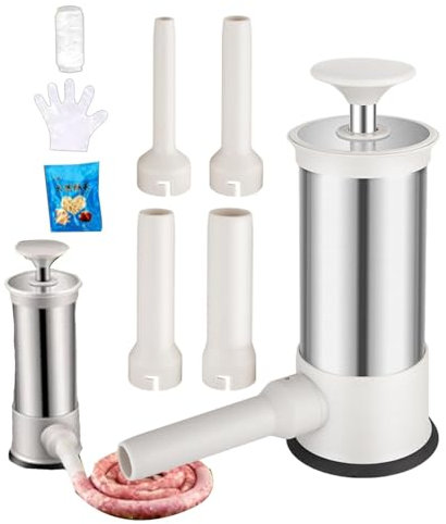 Salsiccia Di Riempimento Di Carne - Riempitore Di Salsicce Manuale, Riempitore Di Salsicce | Siringa Per Salsicce Bianca Manuale, Siringa Di Salsicce Beeketal, Tubi Di Riempimento Di Saucis