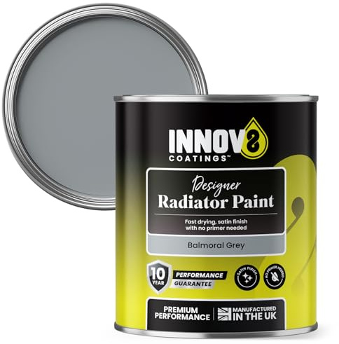 INNOV8 COATINGS RADIATOR PAINT - 750 ml - Satin - Fast Dry (Balmoral Grey)