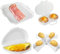 4PCS Microwave Cooking Set Heat Resistant Dishwasher Safe Oven Cookware Set with Bacon Baking Plate Egg Steamer Fried Egg Box Potato Rack for Kitchen