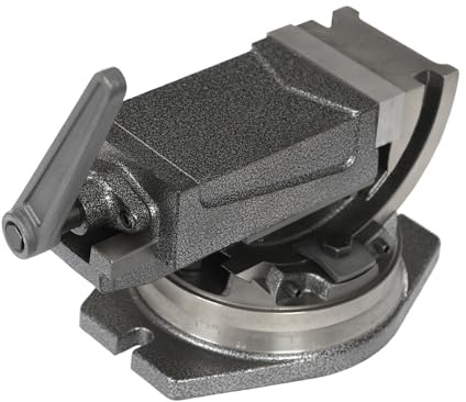 Étau rotatif - Étau de machine rotatif et inclinable en fonte d'acier - Pour perceuse, travail du métal - Largeur de mâchoire : 100 mm - Largeur de serrage maximale : 80 mm