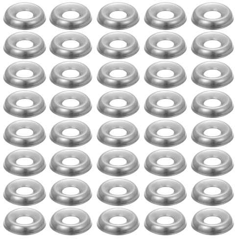 PATIKIL #14 Rondelle Fraisée de Finition, 100Pcs Vis à Tête Plate en Acier Inoxydable 304 pour Accessoires Mécaniques et Maquettes à Faire Soi-Même, Argentée