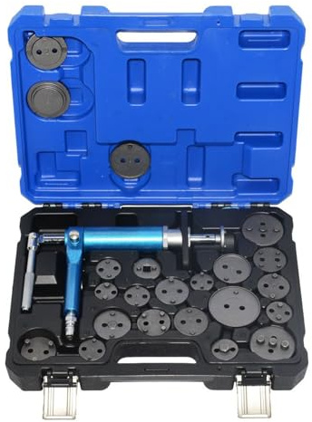 Kuntech Pneumatic Brake Caliper Compression Tool Kit, Air Operated Disc Brake Piston Wind Back Rewind Tool Set for Automotive Maintenance and Repair