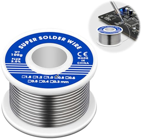 Solder Tin 0.8mm 100g Rosin Core Solder Solder Wire Solder Tin With Flux Solder Tin With Rosin Core for Repair and DIY Electronic Electrical Soldering Components