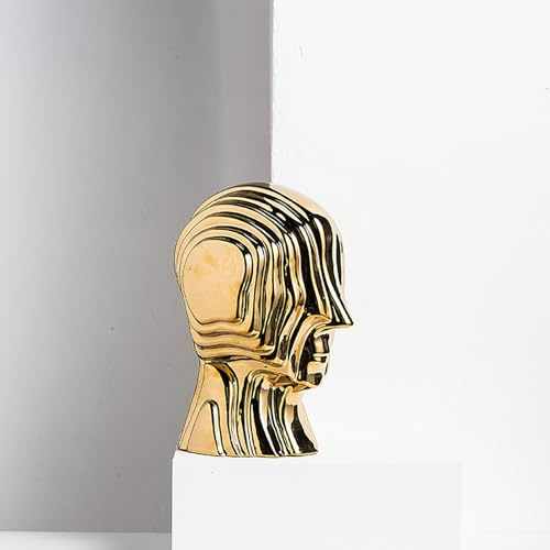Grekisk man byststaty, klassisk romersk skulptur, abstrakt skulptur dekor modern present bord bordsuppsats figur för hem rum kontor, vit, stor