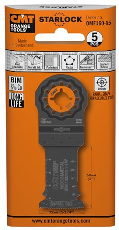 CMT Orange Tools OMF160-X5-5 Lame Taglio Legno/Metallo BIM 32X50mm