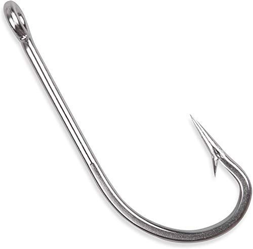 OROOTL Lot de 50 hameçons en Acier Inoxydable pour pêche en Eau salée Taille 1/0-10/0, 9/0-40pcs