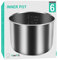 6Qt Power Cooker XL Replacement Inner Pot Stainless Steel Compatible with 6 Quart Power Pressure Cooker PPC770 PPC771 PPC770-1 PRO PCXL-PRO6 YBD60-100 WAL1 WAL2 Stainless Steel Inner Pot Parts - 6 QT
