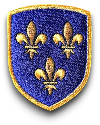 Blason patch écusson Royaume de France brodé avec dos Scratch - Région Ile de France