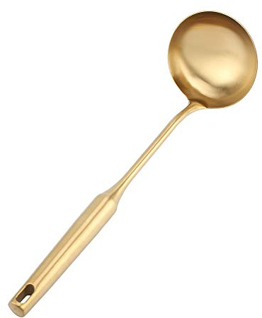 Cazo para Sopa, Cucharón de Sopa de Acero Inoxidable con Cucharón Grande para Sopa Espátula de Cocina Herramienta de Cocina, Agarre Cómodo