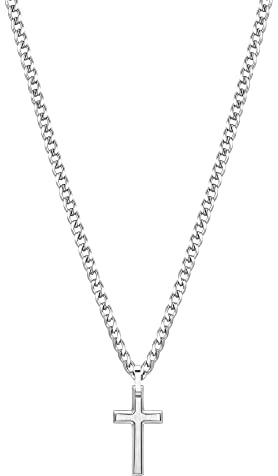 Brosway Collana Uomo in Acciaio con Simbolo Croce | Collezione Ink - BIK10