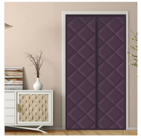 WBBML Thermo Türvorhang Isolierter Vorhang Lärmminderung Winddicht Wasserdicht Wärmeschutzvorhang Magnet Türvorhang, 50 Größen (Color : A, Size : 120x200cm)