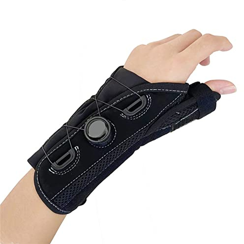 DYHQQ Boa Micro verstellbare Handgelenkstütze/Unterstützung/Bandage für Handgelenkverletzungen, Schmerzen, Karpaltunnel, Sehnenscheidenentzündung und Arthritis.,Right,S
