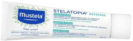 Mustela - Stelatopia® Intense - Crème Eczéma Atopique - Soin pour Le Corps Apaisant sans Cortisone - Ectoin®, Céramides, Huile d'Olive - Crème Corps Peau Atopique Sans Parfum - Gamme Stelatopia