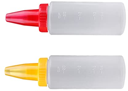 Housoutil 2 Piezas Maceta De Montaje Recto Botellas De Glaseado De Galletas De Prensa De Galletas Olla De Glaseado Botellas De Tuberías De Hielo Páginas Mangas Pasteleras Postre