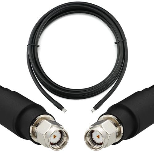 RANGEFUL 10m RP-SMA Macho Cable Coaxial extensor – RPSMA Cable de Extensión 8D-FB Ø11.1mm Ultrabaja Pérdida 50 Ohm – alargador para amplificador señal WIFI repetidor WIFI Router Antena adaptador