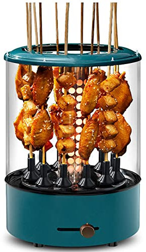 Parrilla de barbacoa eléctrica automática, 1100W, sin humo, 360 °, giratoria automática, pinchos de cordero, parrilla vertical, asador, cordero, pincho, horno, desmontable, fácil de limpiar, cocina ke