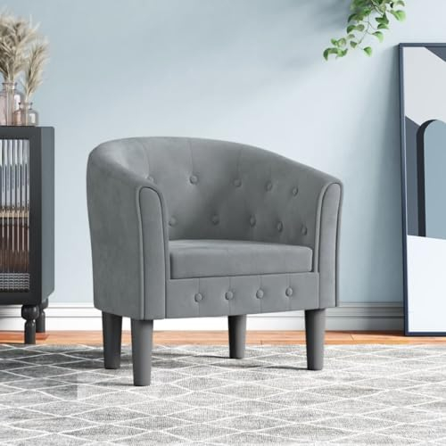 LAPOOH Clubsessel Dunkelgrau Samt, Relaxsessel, Fernsehsessel, Kinosessel, Gaming Couch - 356470