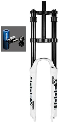 26 27.5 29 Zoll Ultraleichter Mountain Front Gabel Air Federgabel Fahrrad Vordergabel 160mm Reise Gerades Rohr 28.6mm Schnellspanner 100×9mm QR Manuelle Sperrung XC AM ( Color : White , Size : 27.5INC