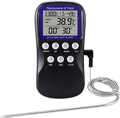 Termometro Termometro da cucina Termometro da cucina per alimenti da forno Tipo di sonda Ago per temperatura dell'acqua per la cottura del barbecue Grill da cucina Latte