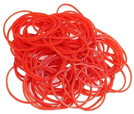 SHINEOFI 500g Elastic Rubber Bands Vegetable Stretchable Band for Home Office Kitchen about Red Heavy Duty Elastic