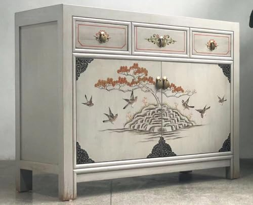 OPIUM OUTLET Commode asiatique chinoise buffet oriental shabby chic vintage