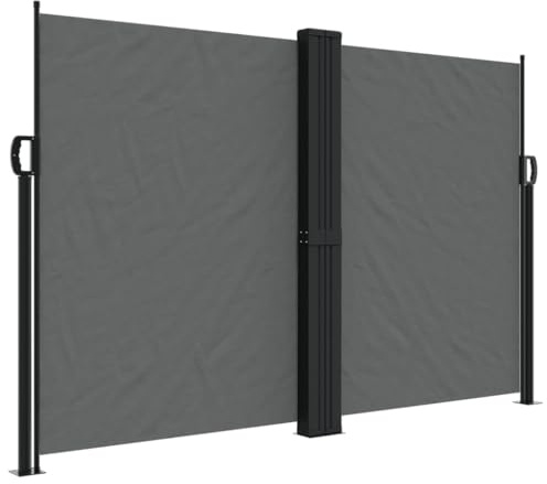 vidaXL Infällbar sidomarkis antracit 160x1200 cm
