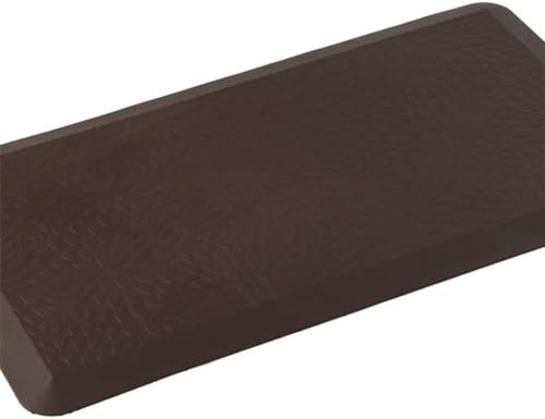 LULUMAIC Bodenmatte, Anti-Ermüdung und Komfort, Schreibtisch-/Bodenmatten für Haus, Waschbecken, Büro, Küche, Matte, gepolsterter Teppich, wasserdicht, rutschfest, 2 cm dick (Farbe: Braun, Größe: 51