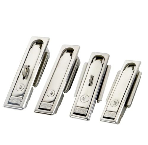 MS712 Plane Lock 316 Stainless Steel Ms713 with Hanging Optical Cable Junction Box Communication Cabinet Lock Lithium Battery 1Pcs(MS712 Without Hook)