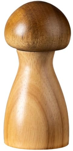 Vobumix Ensemble De Moulins À Sel À Poivre Moulin À Poivre en Bois De Champignon Ensemble De Base De Bouteille De Broyage De Sel De Mer Moulin À Épices Rechargeable Salière en Bois