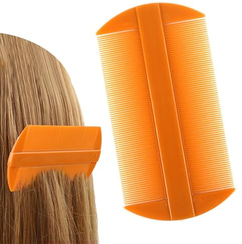 Nit Comb - 3 pettini per capelli a denti fini, pettini antipulci morbidi, strumento di rimozione dei pidocchi | pettine per capelli double face 105x55mm, pettine durevole per pidocchi e lendini per