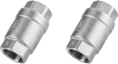 Clapet Anti-retour D'eau en Ligne Vertical, Filetage Femelle 3/4, Clapet Anti-retour à Ressort en Acier Inoxydable pour Réservoir de Pompe de Puits 2 Pièces