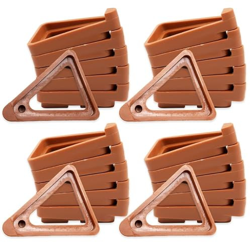 Lot de 48 pieds de pot de fleurs invisibles pour pot de fleurs triangulaires pour intérieur et extérieur - Supports de pots de fleurs en terre cuite